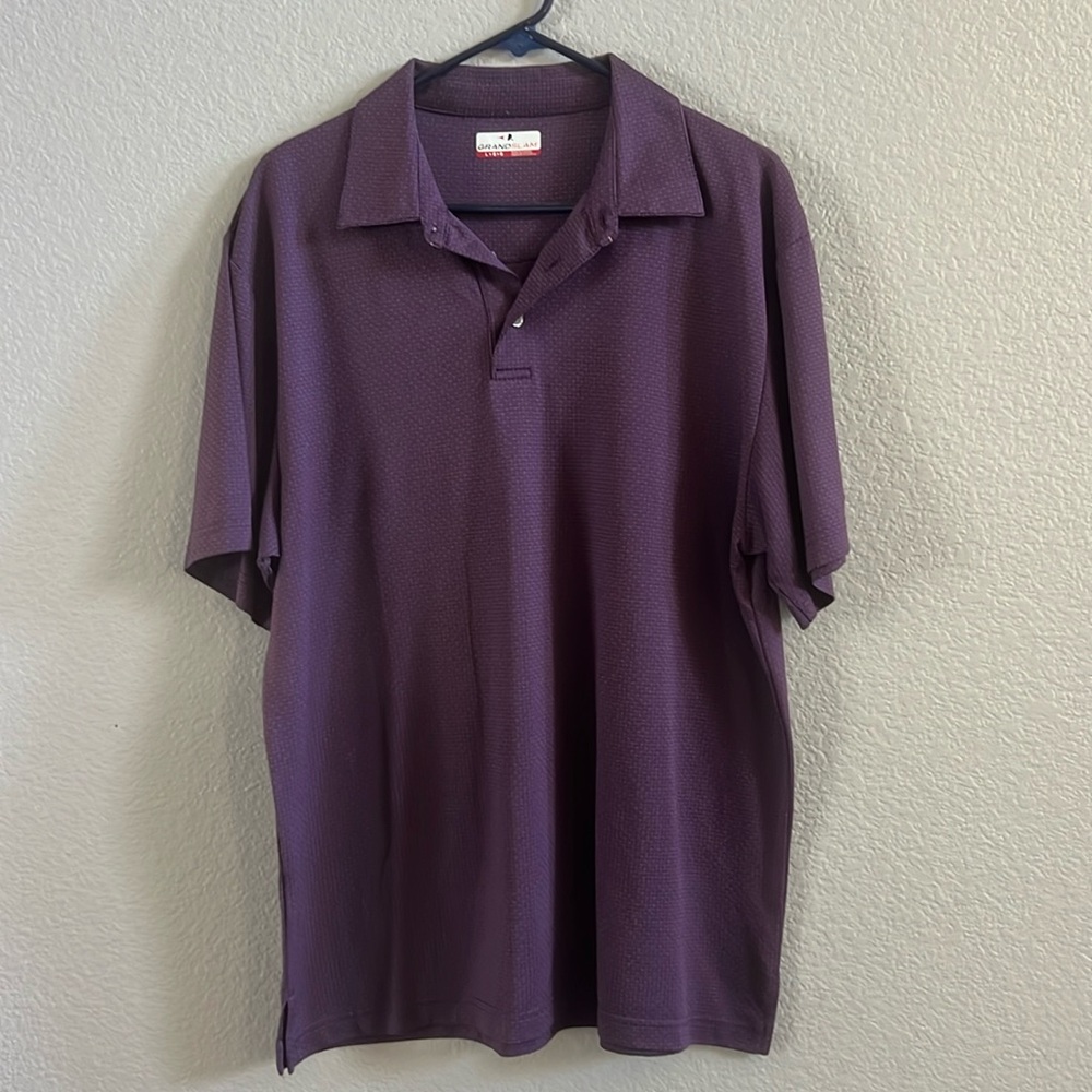 Grand Slam Men’s Polo Plum Color Size L